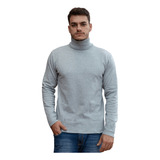 Blusa Lã Masculina Canelada Gola Alta Tricô Cacharrel 