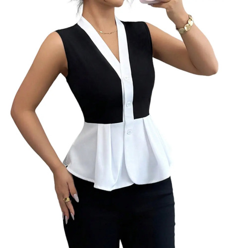 Moda Casual Camisa Mujer Suelta Elegante Manga Oficina