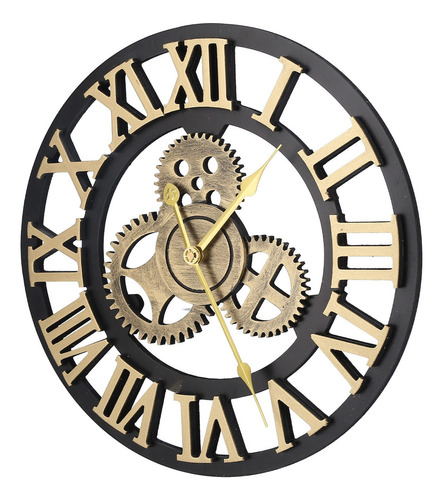 Reloj De Madera De Estilo Retro Industrial Para Decoración D