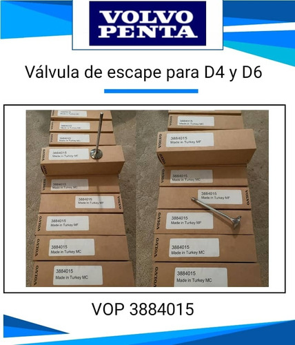 Valvula De Escape Volvo Penta # 3884015 Mot. Diesel D4  D6 Foto 2