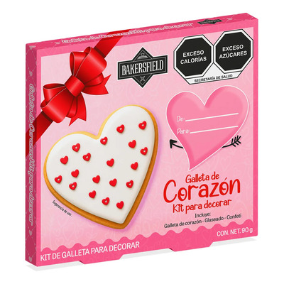 Kit Individual Bakersfield Galleta Corazón Vainilla 90 Gr | MercadoLibre