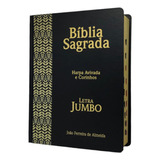 Bíblia Letra Jumbo Est Marrom Com Harpa Capa Luxo Completa