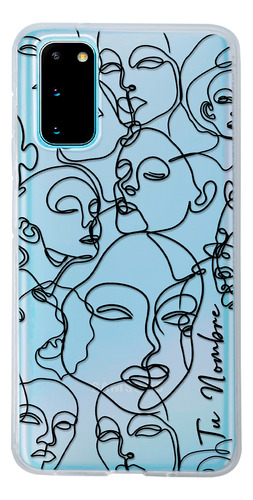 Funda Para Galaxy Para Mujer Líneas Aesthetic Con Tu Nombre