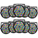 Kit 10 Refletor Canhão Led Par 64 Rgbwa 60 Leds 3w Strobo Dj