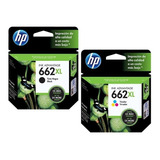 Tinta Hp 662xl Negra Original + 662xl Tricolor Original