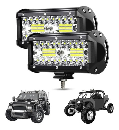 Kit Focos Auxiliares Niebla Faros 120w Camión Camioneta 4x4