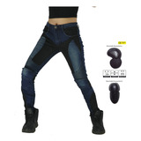 Pantalón De Motociclista Dama Jeans Kevlar Protecciones114