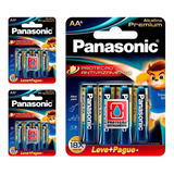 18 Pilhas Alcalinas Premium Aa Panasonic (3 Cart)