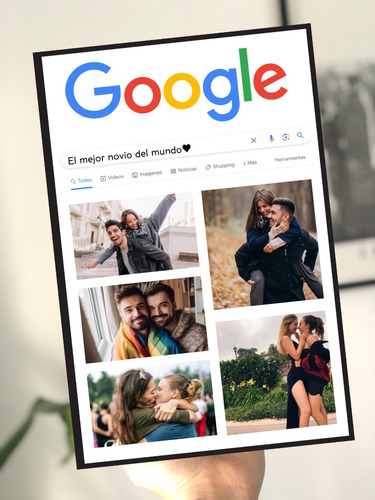 Cuadro Google Novios Madre Perro Regalo Personalizado 20x30