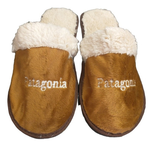 Pantufla  Hombre Corderito Piel Sintética Patagonia Papa