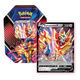 Lata Pokémon Zamazenta V Com Carta Rara Original Copag 