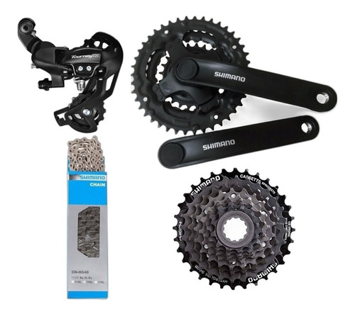 Kit Transmision De Bicicleta Shimano 24 Velocidades Mtb 3x8