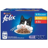 Alimento Humedo Para Gato Purina Felix Surtido 24 Pzs / 85 G