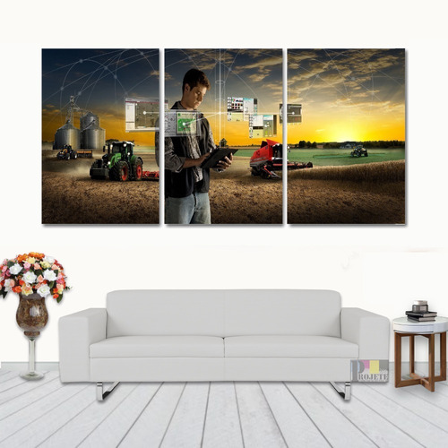 Quadros Decorativo Tecnologia Campo  120x60 Lindo N4