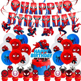 Decoracion Cumpleaños Spiderman Vajilla Temática Spiderman