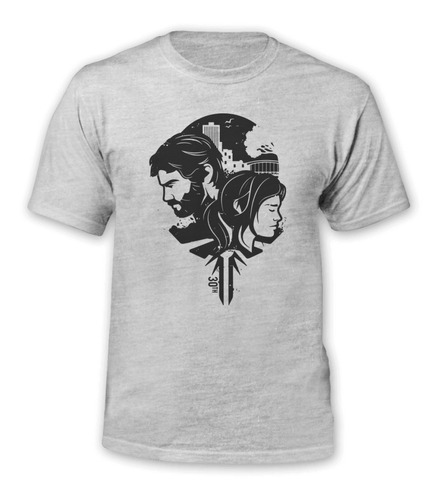 Polera Gustore De The Last Of Us - Joe & Ellie B&w