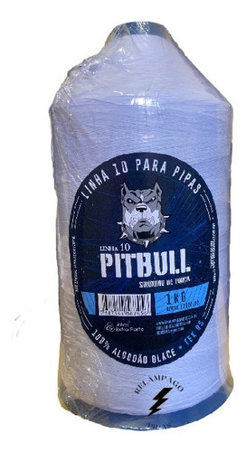 Linha De Pipa 12 Mil Jardas Pitbull Fio 10 Raia 1 Kg Pura