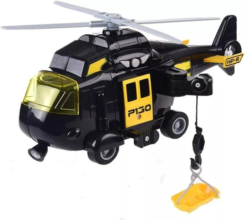 Helicoptero De Rescate A Friccion Policia Luces Sonido 