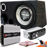 Kit Som Caixa Trio Sub Pioneer + Radio + Taramps Pra Etios