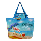 Bolsa De Praia Feminina Grande Forrada Impermeável Verão