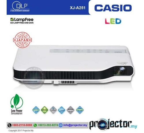 Proyector Casio Slim Xj-a251 Led Y Laser Dlp Hd (rebajado)