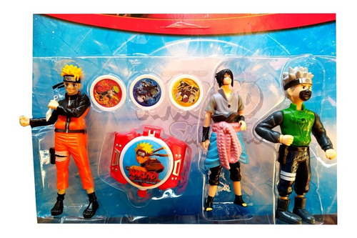 Figura Set Naruto Shippuden Juguetes Niños Con Lanzador