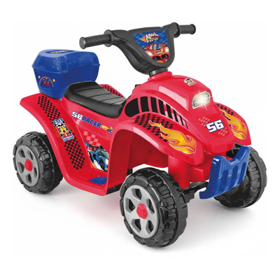 Moto Cuatrimoto Electrica Montable Racing Apache Infantil Rojo