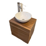 Kit De Baño Gabinete Mueble Complet +monomando+ovalin Lavabo