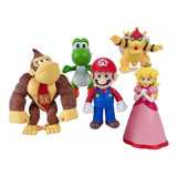 Mario Bros Kit 5 Personajes Juguetes De Coleccion 12cm