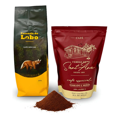 Kit Café Especial +84 Pontos Do Sul De Minas 2x 500g Moído