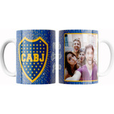 Taza Futbol Personalizada, Con Foto Y Frase De Cerámica