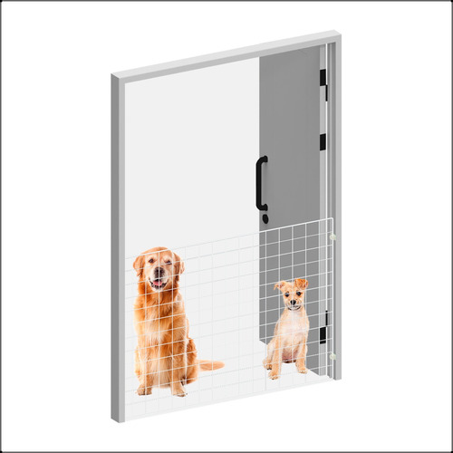 Portão Móvel Pet Cachorro Cão Gato 1 Tela Aramada 60x80 Cm