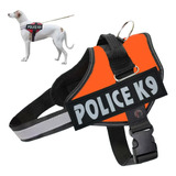 Coleira Peitoral Para Cães Grande Médio Porte Guia K9 Police