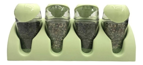 Especiero Condimentero Set X 4 Plastico Color Transparente