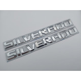 Emblemas Chevrolet Silverado Letras Cromadas Dos Piezas