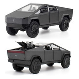 D Tesla Cybertruck Pickup Miniatura Metal Car Con Luz Y