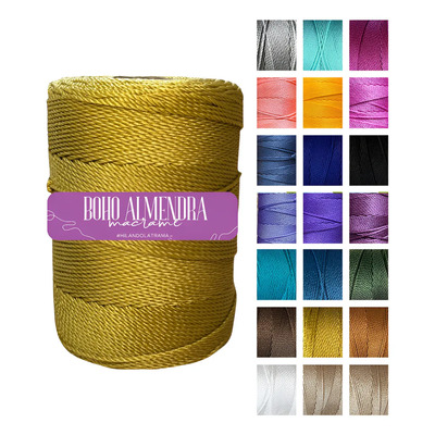 Hilo Piola Boho Almendra Macrame Satinada 170m Calibre 18 Color Dorado Oscuro | Meses sin interés