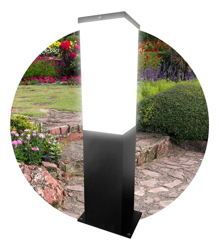 Farol Columna Piso Sendero Exterior Iluminacion Jardin G500