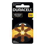 6 Unidades De Pila Auditiva 1.45v Duracell Hearing Aid 312