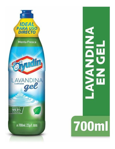 Pack X 12 Unid. Lavandina  Gel Menta 700 Ml Ayudin Lavandin