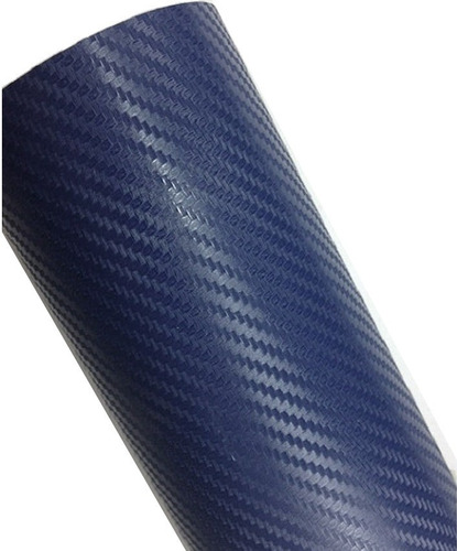 Vinyl Wrapping Fibra De Carbono 3d 1.52m X 1m Azul Oscuro