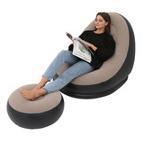 Sillón Inflable Plegable Flocado De Pvc Cómodo