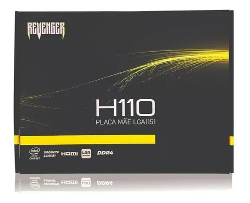 Placa Mãe Intel H110 Ddr4 Revenger Socket 1151 M.2 Novo N/f