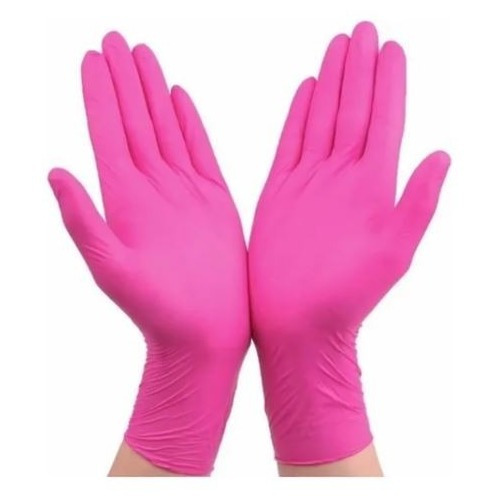 Guantes Desechables Rosa Paquete De 3 Cajas C/100