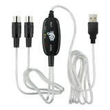 Convertidor De Cable De Interfaz Midi Usb In-out A Cable De