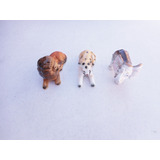 3 Figuras Vintage De Animalitos De Porcelana 