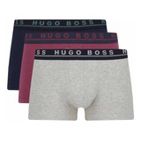 Hugo Boss Boxer Trunk Cotton Stretch Calzones Algodón 3 Pack