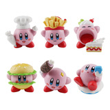 1 6 Peças De Bonecos De Ação Game Star Kirby Food Series,