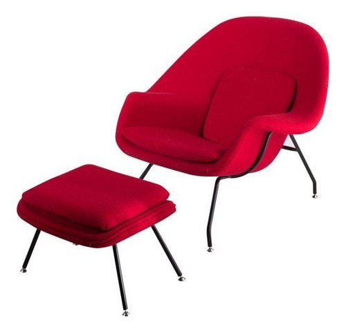 Sillón Individual Tapizado Velikan - Desillas Color Tapizado Rojo