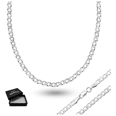 Cadena Dije Plata Fina 925 Gruesa Cubana Barbada Para Hombre 70 Cm De Largo 3.5 Mm Calibre 100 Collar Ideal Para Regalar En Ocasiones Especiales Como Cumpleaños Momentos Especiales | Meses sin interés